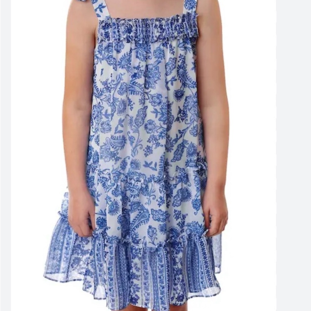 Jona Michelle Blue and White Floral Dress